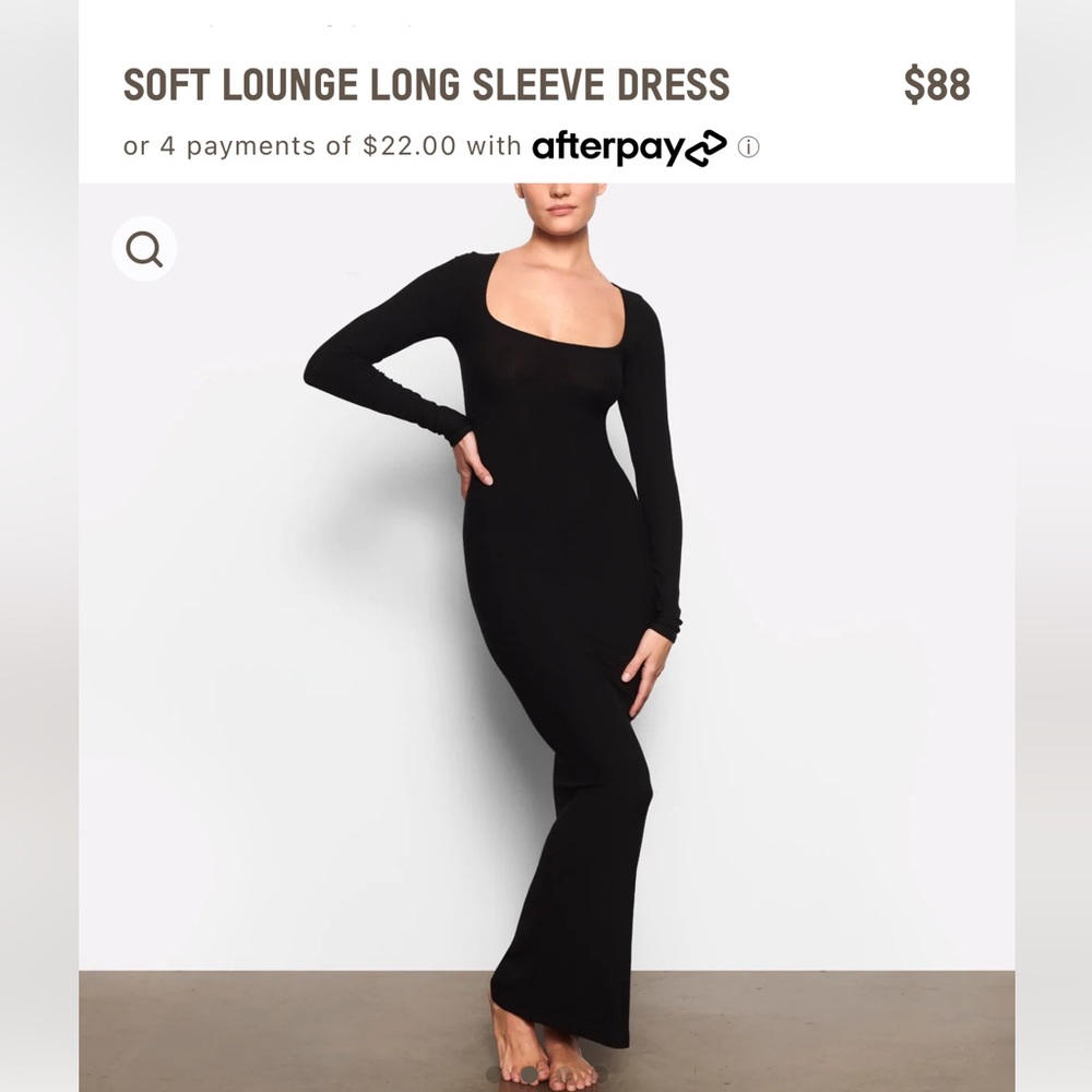 Soft lounge long sleeve dress